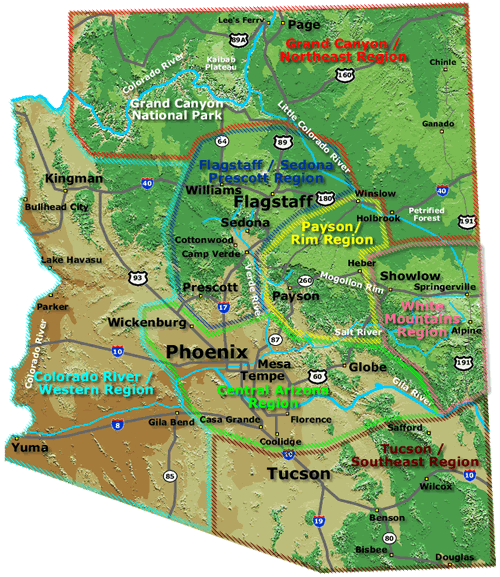 Arizona Camping Map