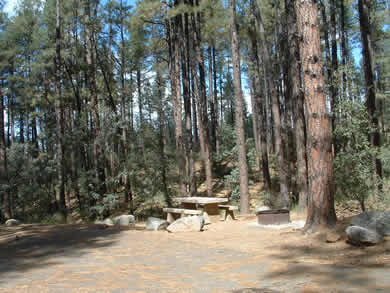 A Campsite At Groom Creek Campground