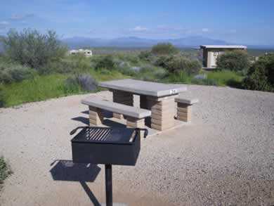 A campsite at McDowell Mountain Regional Park.