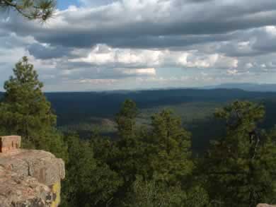 100 miles views all along the Mogollon Rim.