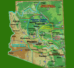 Arizona Campground Map