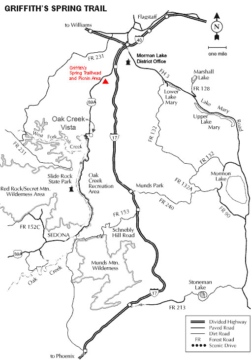 Griffith Spring Trail #189 Map